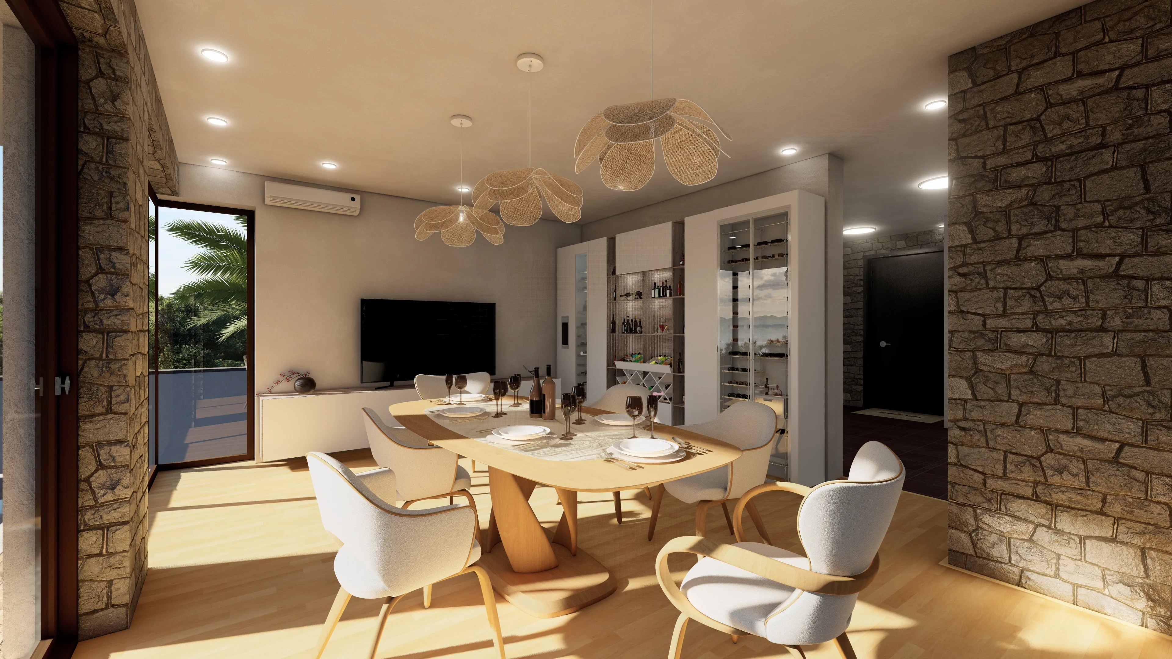 Villa B Kitchen View 2